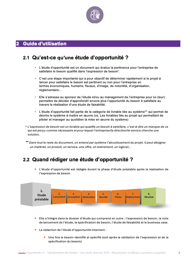 Le guide d'utilisation